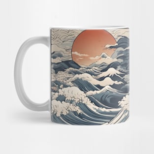 strong wave current of japan artsyle Mug